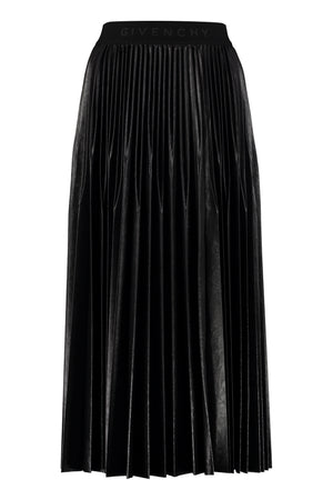 Pleated midi skirt-0